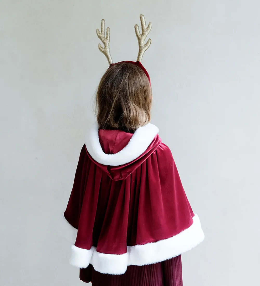 Mimi & Lula Udklædningstøj*Kappe - Mrs Claus - Rød m. Hvid