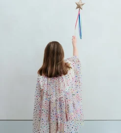 Mimi & Lula Udklædningstøj*Kappe - Tyl - Beige Rainbow Hearts