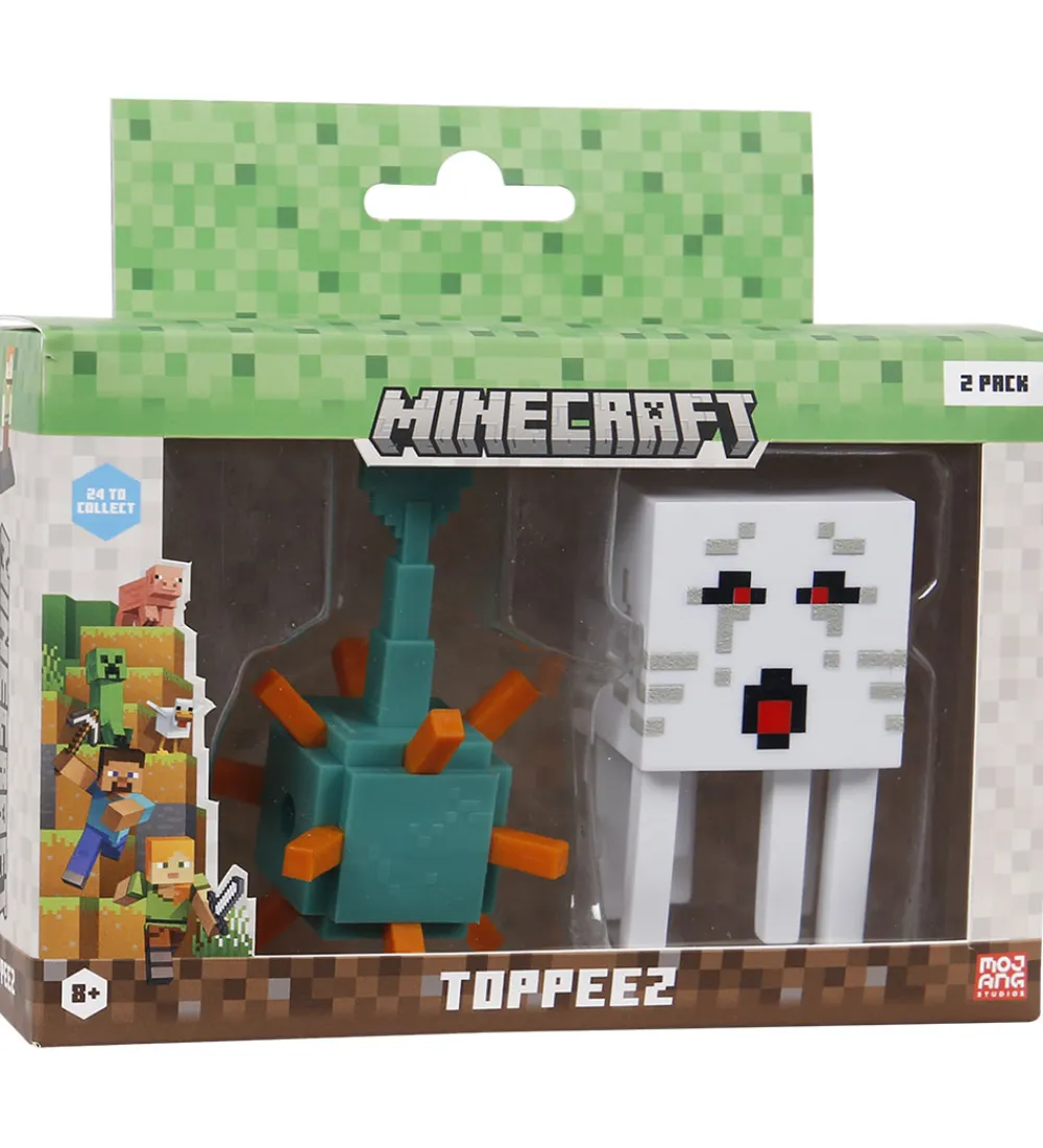 Figurer-Minecraft Legetøjsfigurer - 3D - 2-pak - Guardian/Ghast