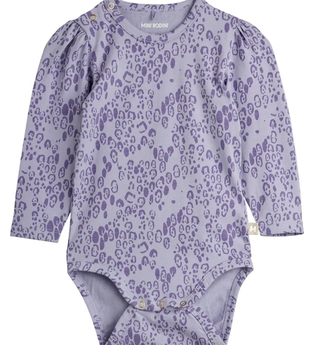 Mini Rodini Bodyer*Body l/æ - Leopard - AOP - Purple