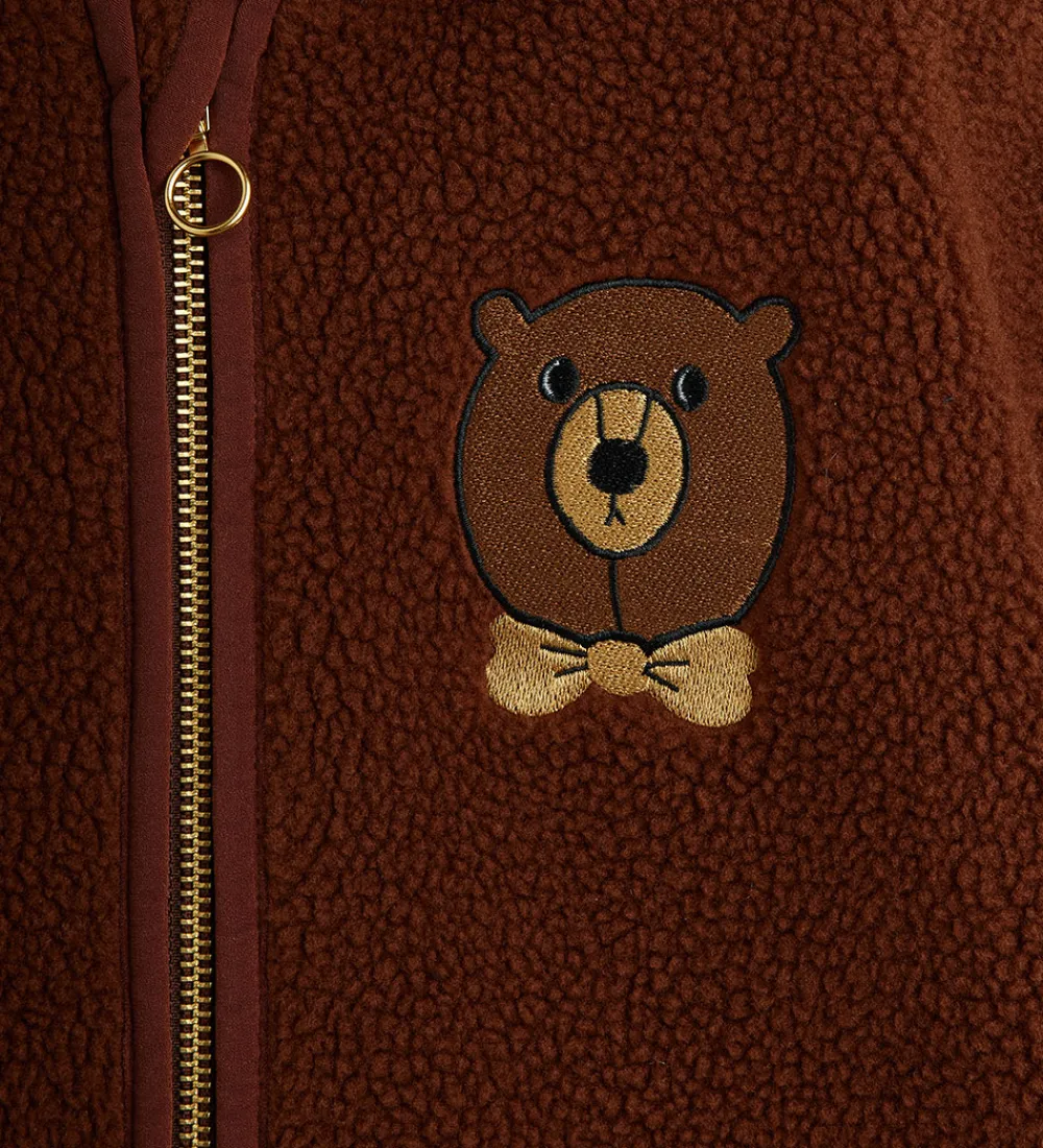 Mini Rodini Fleece*Fleecejakke - Bear - Brun
