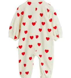 Heldragter-Mini Rodini Heldragt - Velour - Hearts - Hvid