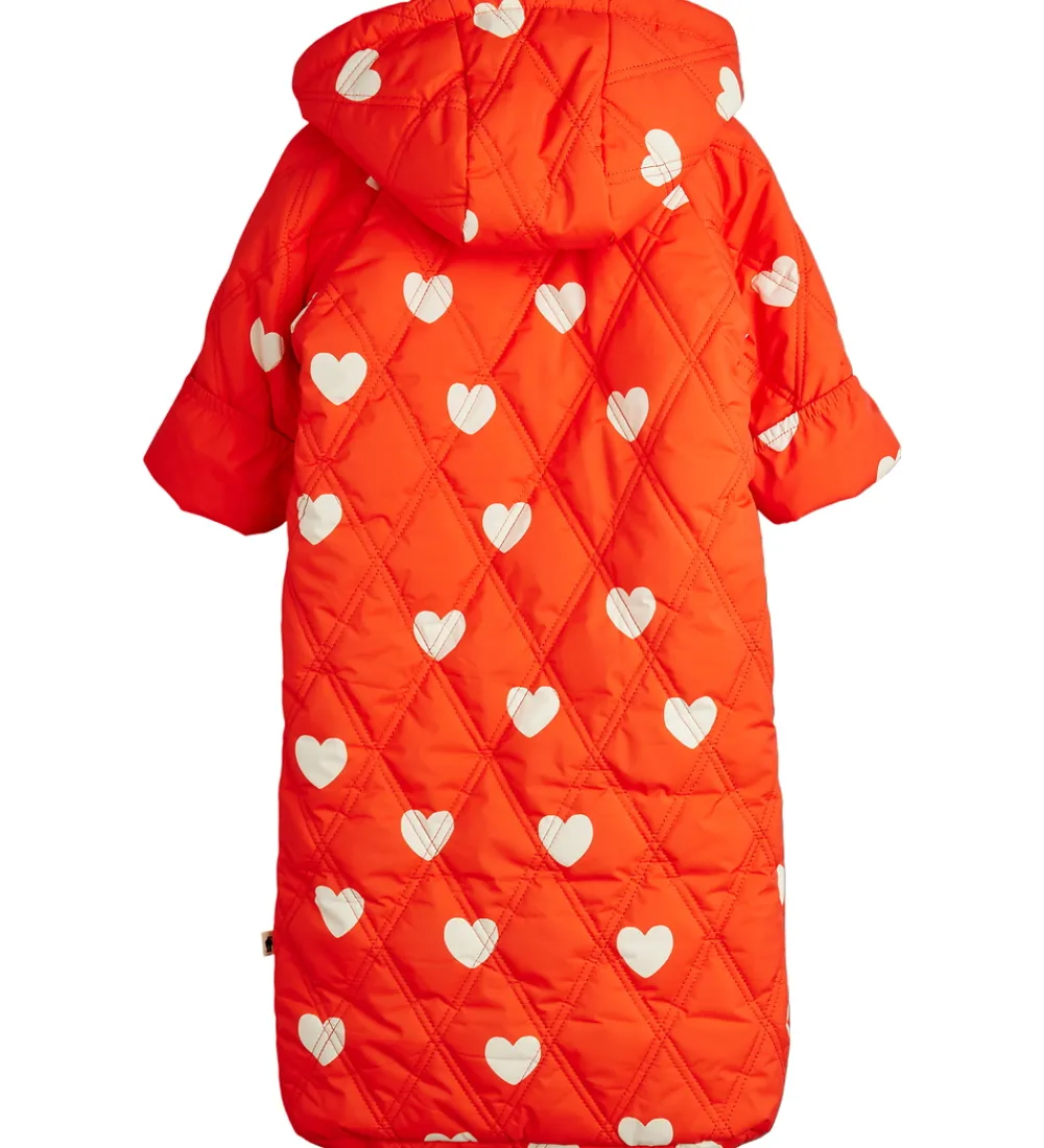 Sovetid|Køreposer-Mini Rodini Kørepose - Quilted - Hearts - 80 cm - Rød