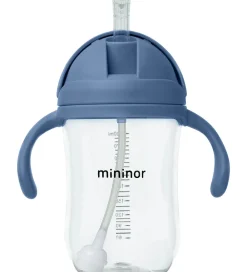 Mininor Kop Og Tudekop*Kop m. Sugerør - Tritan - 330ml - Blåhval