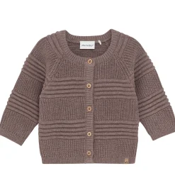 Minymo Cardigans*Cardigan - Strik - Dark Brown Melange