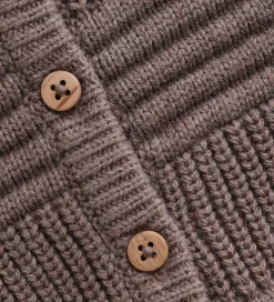 Minymo Cardigans*Cardigan - Strik - Dark Brown Melange