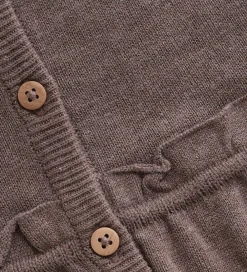 Minymo Striktrøjer*Cardigan - Strik - Dark Brown Melange