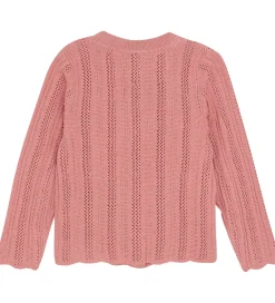 Minymo Striktrøjer*Cardigan - Strik - Rosette m. Hulmønster