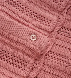 Minymo Striktrøjer*Cardigan - Strik - Rosette m. Hulmønster
