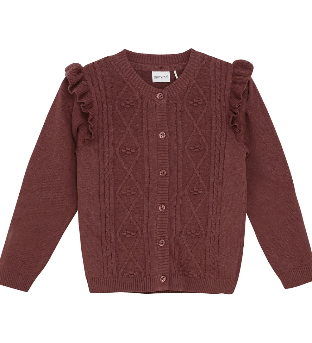 Minymo Striktrøjer*Cardigan - Strik - Rose Brown