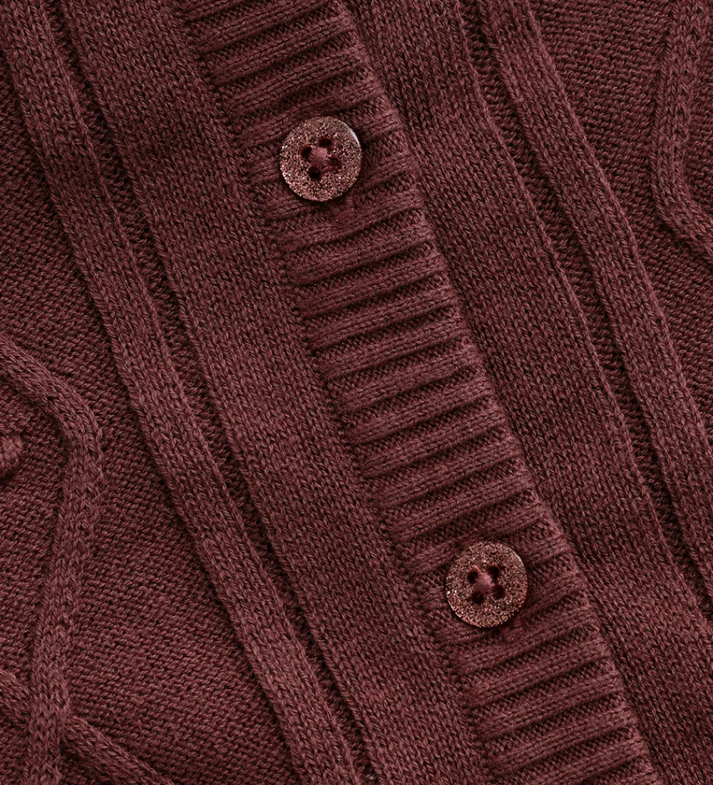 Minymo Striktrøjer*Cardigan - Strik - Rose Brown