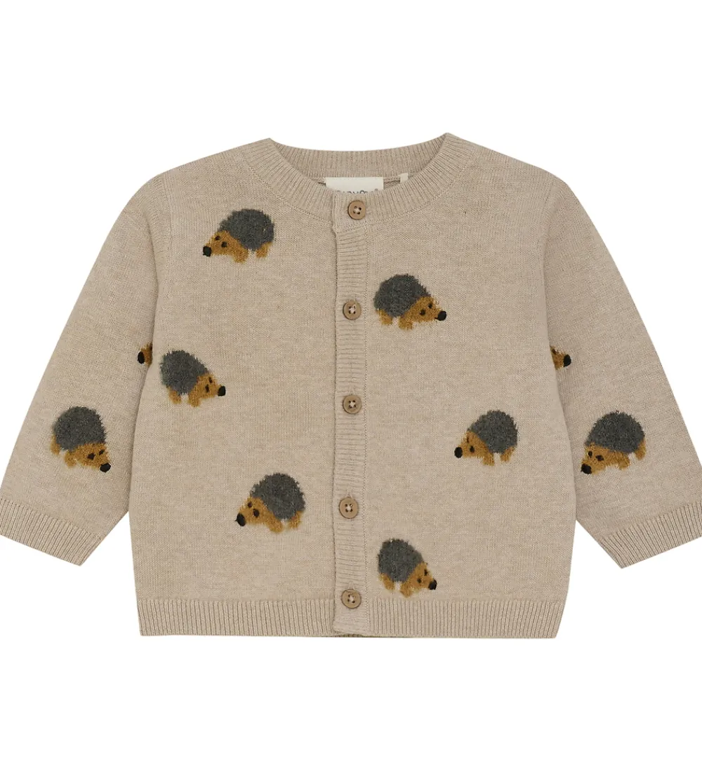 Minymo Striktrøjer*Cardigan Knit - Beige Melange