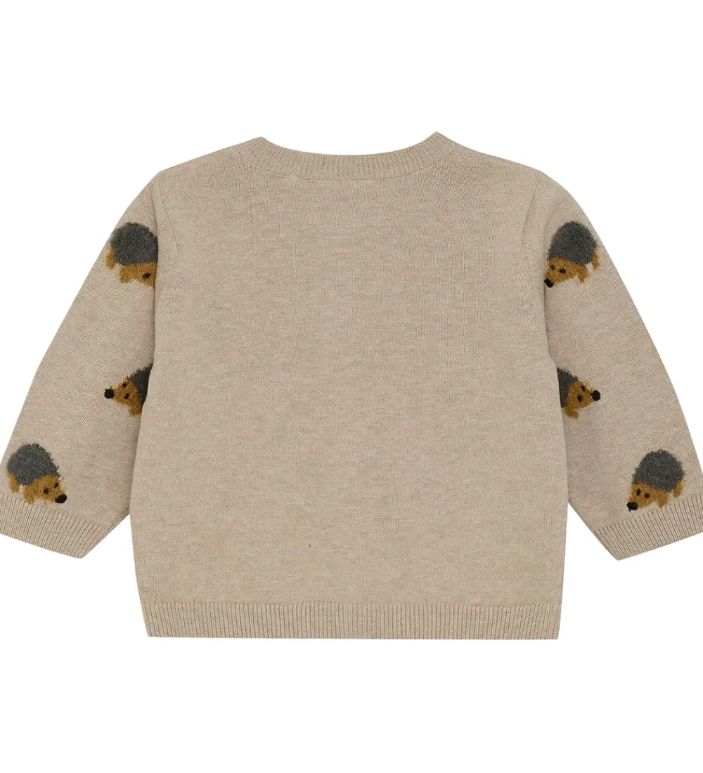 Minymo Striktrøjer*Cardigan Knit - Beige Melange