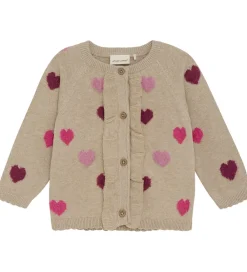 Minymo Striktrøjer*Cardigan Knit - Beige Melange
