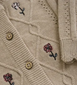Minymo Striktrøjer*Cardigan Knit - Beige Meleret