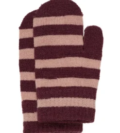 Minymo Handsker Og Luffer*Luffer - 3-pak - Uld - Strik - Catawba Grape