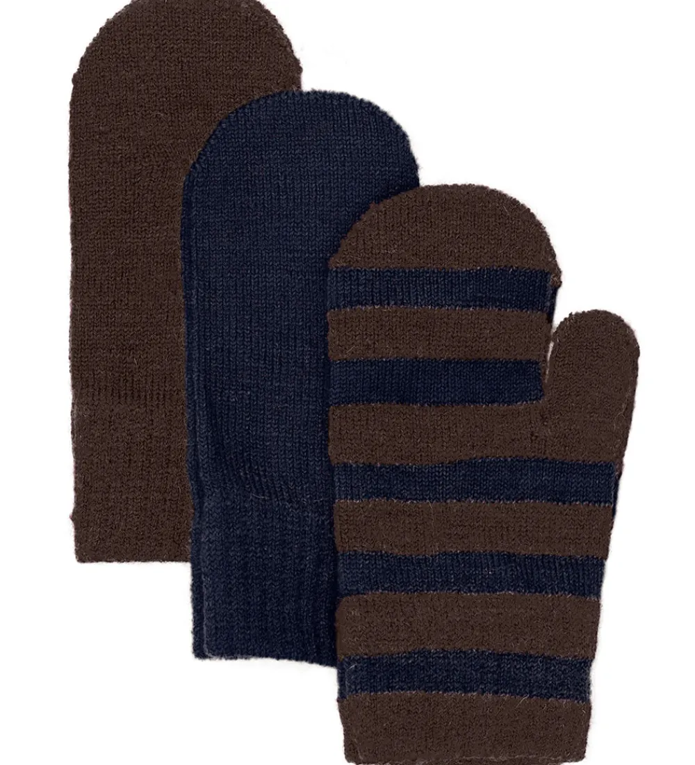 Minymo Handsker Og Luffer*Luffer - 3-pak - Uld - Parisian Night