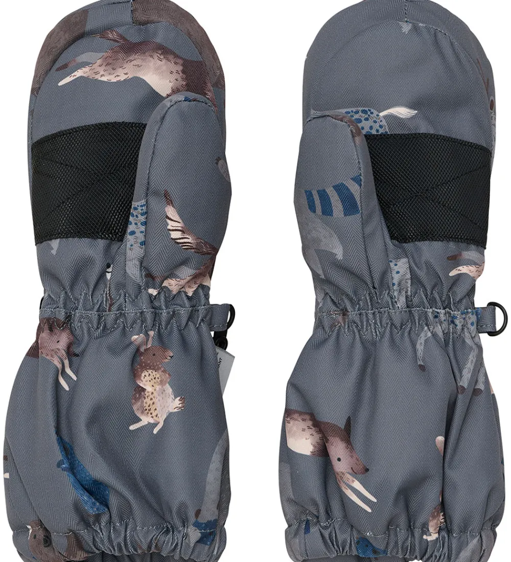Handsker Og Luffer-Minymo Lufferm. Fleece - Dark Gull Grey