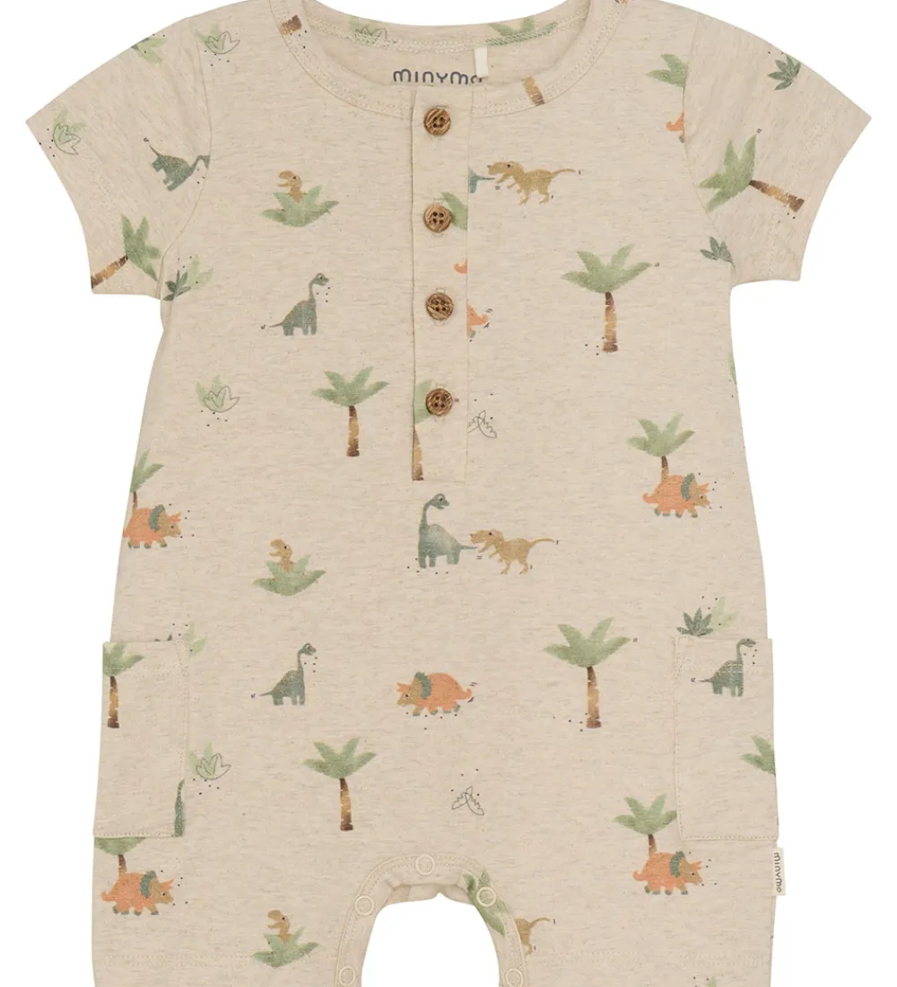 Sommerdragter-Minymo Sommerdragt - Light Beige Melange