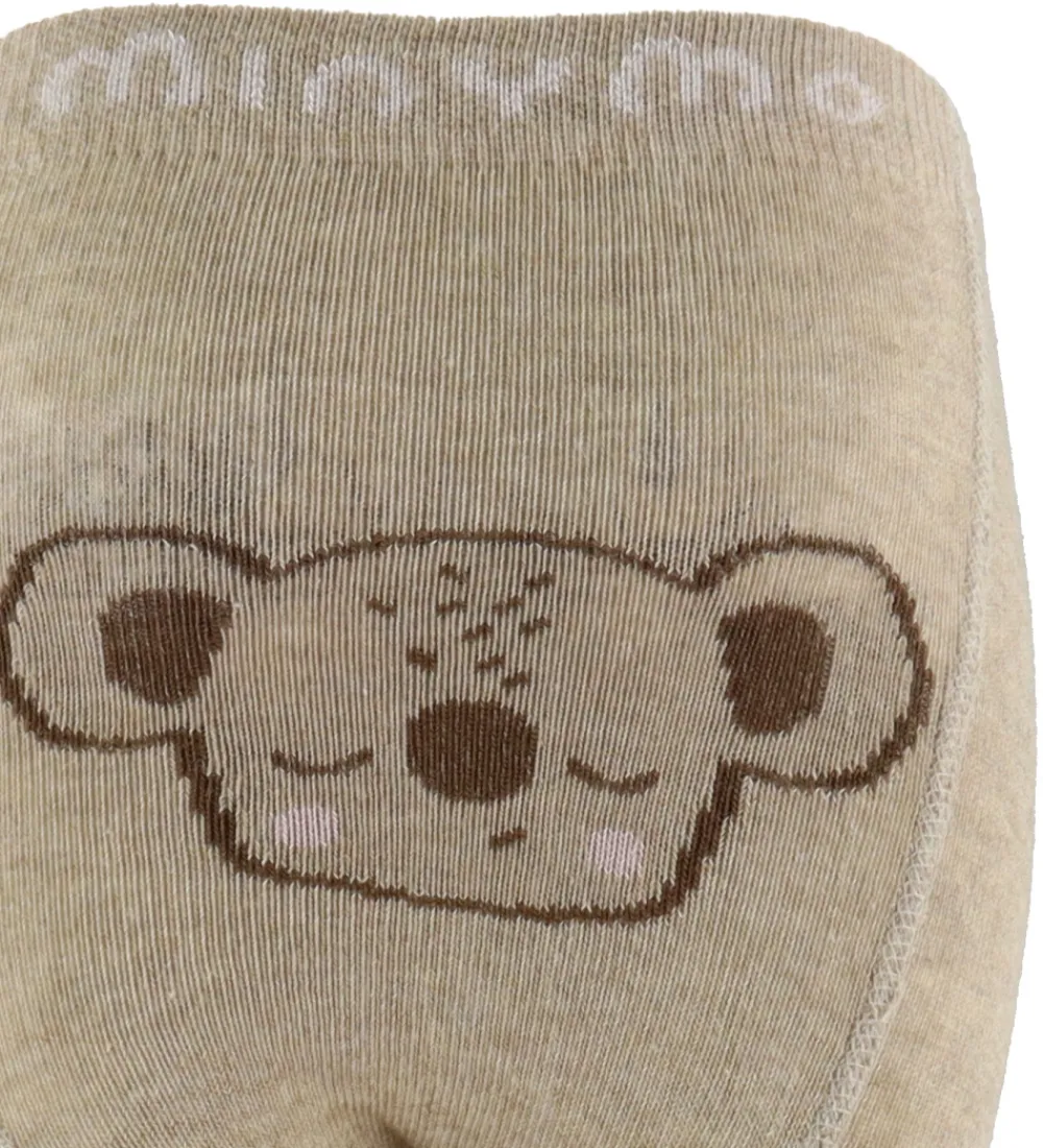 Minymo Strømpebukser*Strømpebukser - Rib - Silver Mink