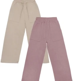 Basis-Minymo Sweatpants - 2-pak - Elderberry/Rainy Day