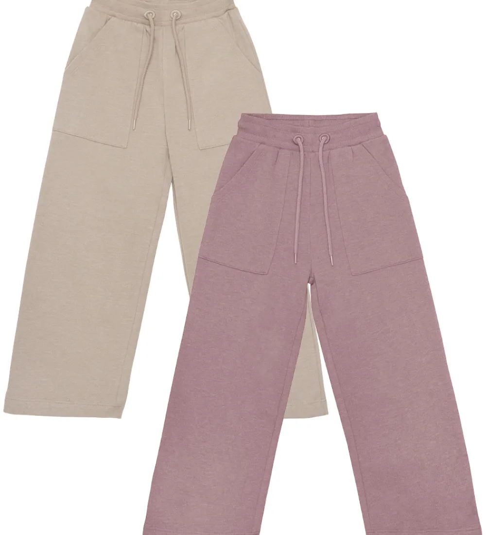 Basis-Minymo Sweatpants - 2-pak - Elderberry/Rainy Day