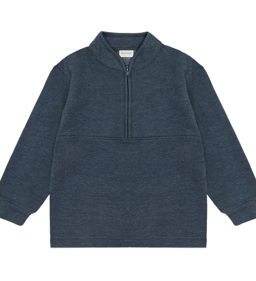 Basis-Minymo Sweatshirt m. Lynlås - 2-pak - Vetiver