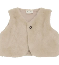 Minymo Veste*Vest - Imiteret Pels - Smoke Gray