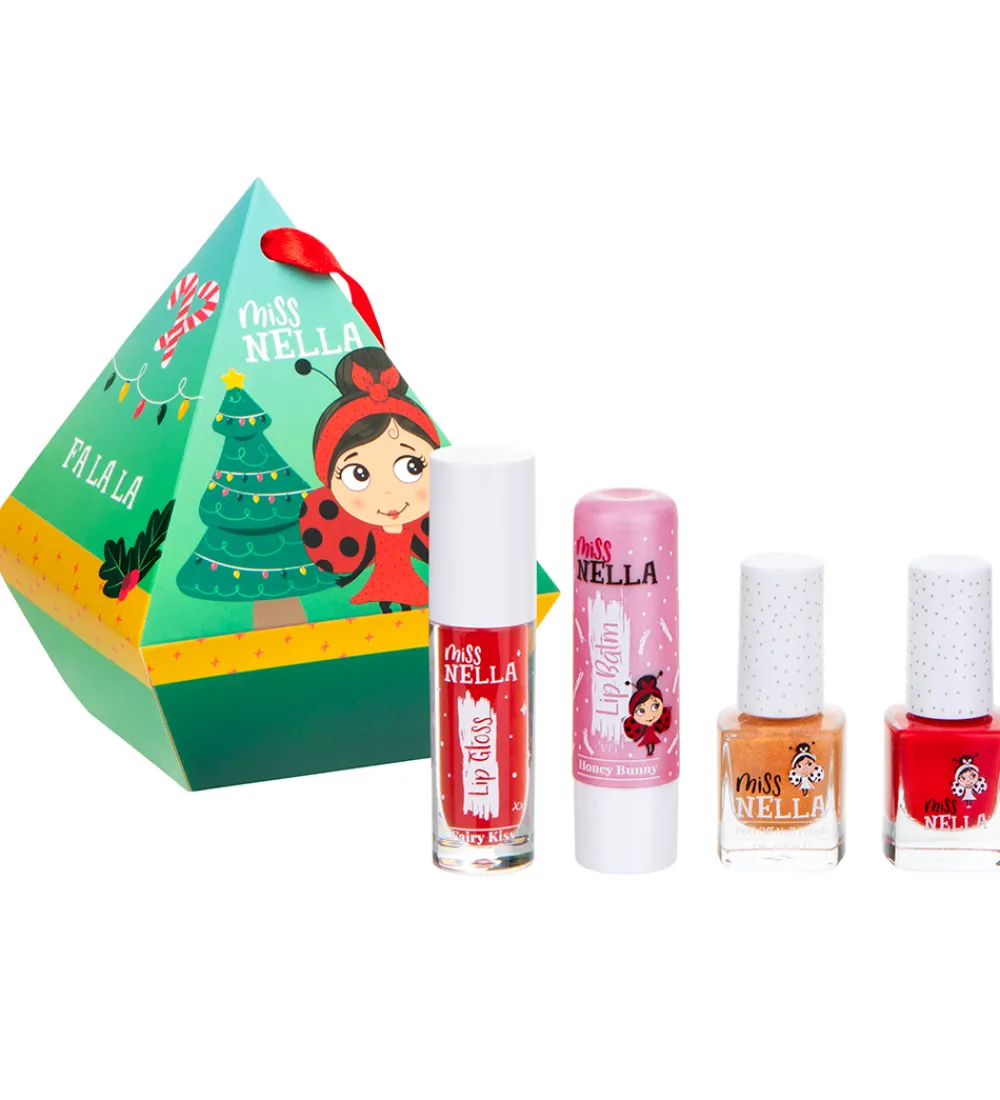 Sminke|Neglelak-Miss Nella Gaveæske - Candy Cane Festive 2 - Neglelak/Lip Balm/L