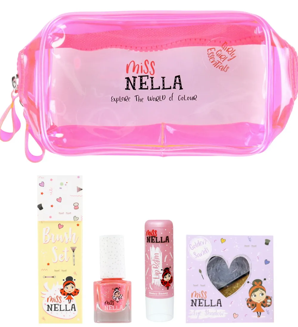Sminke-Miss Nella Sminketaske m. Indhold - Girly Girl Pink