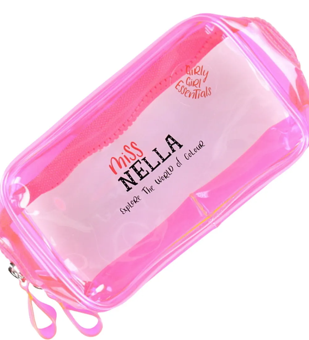 Sminke-Miss Nella Sminketaske m. Indhold - Girly Girl Pink