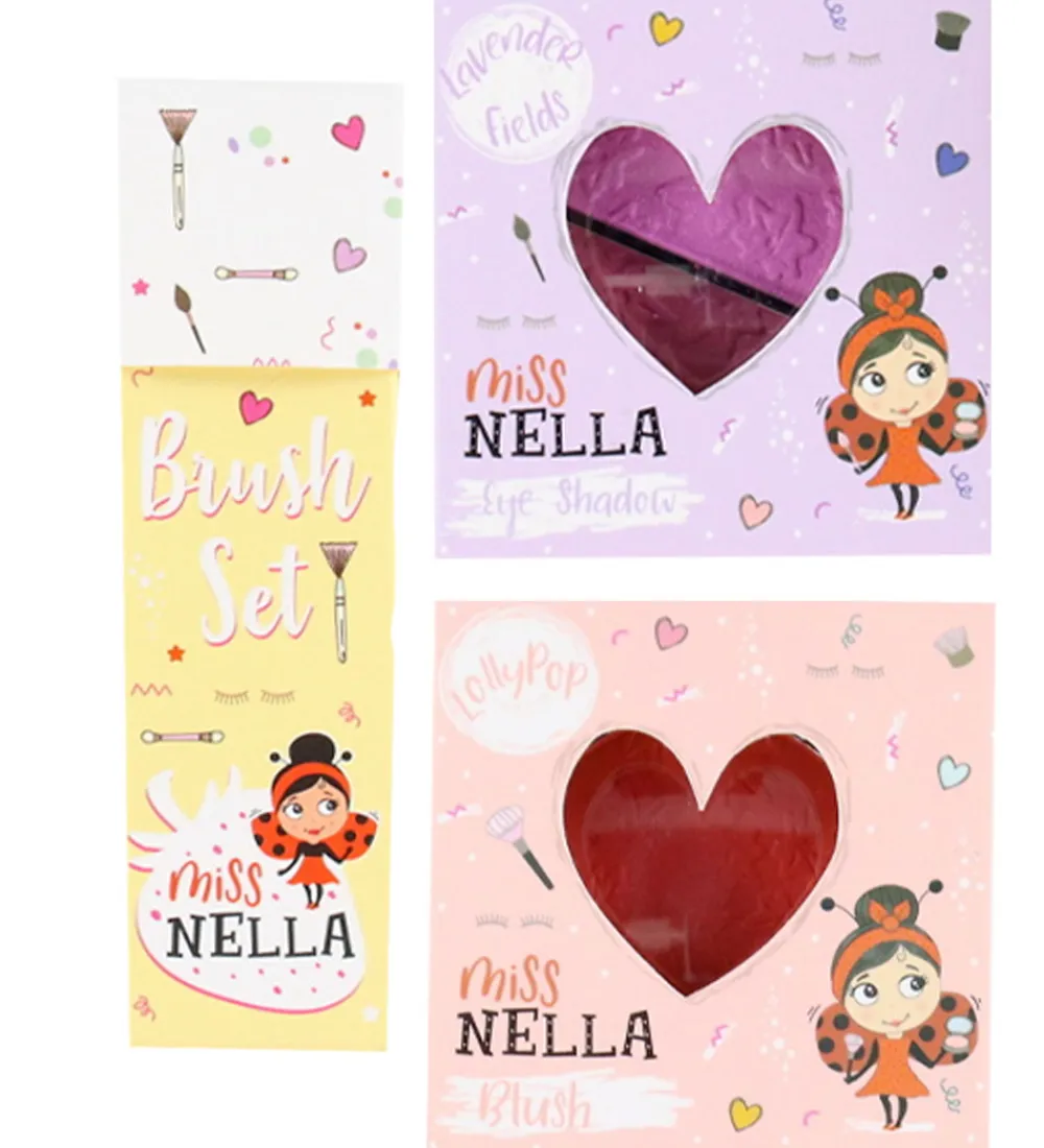 Miss Nella Sminke*Sminketaske m. Indhold - Pink Glamorous Picks