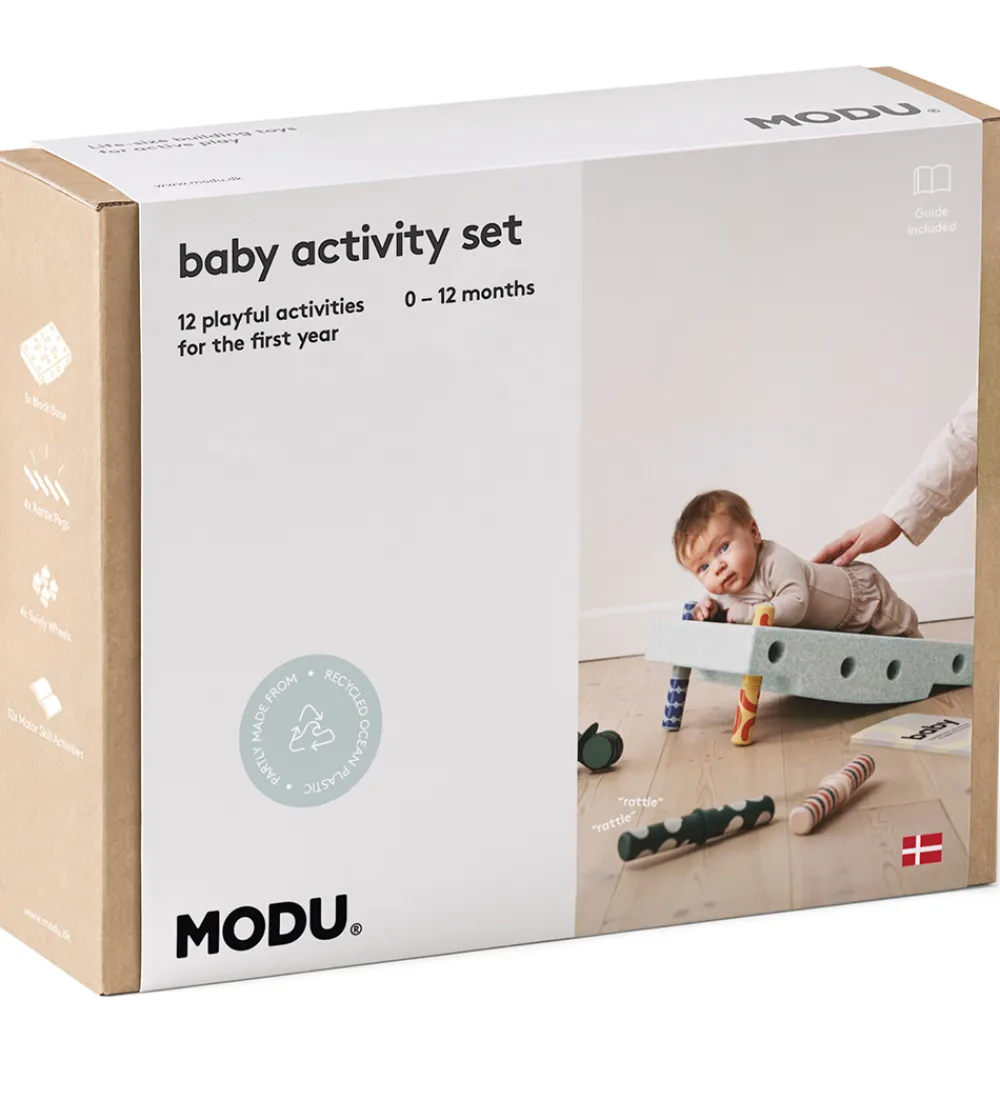 MODU Motorisk Legetøj*Baby Motoriksæt - 10 Dele - Ocean Mint/Forest Green