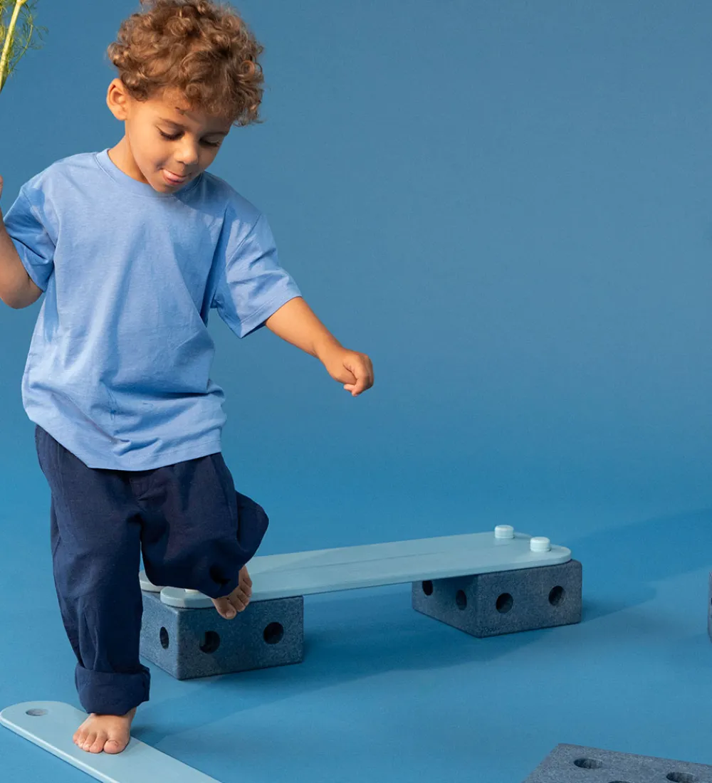 Aktivitetslegetøj-MODU Balancebane - 17 Dele - Deep Blue/Sky Blue