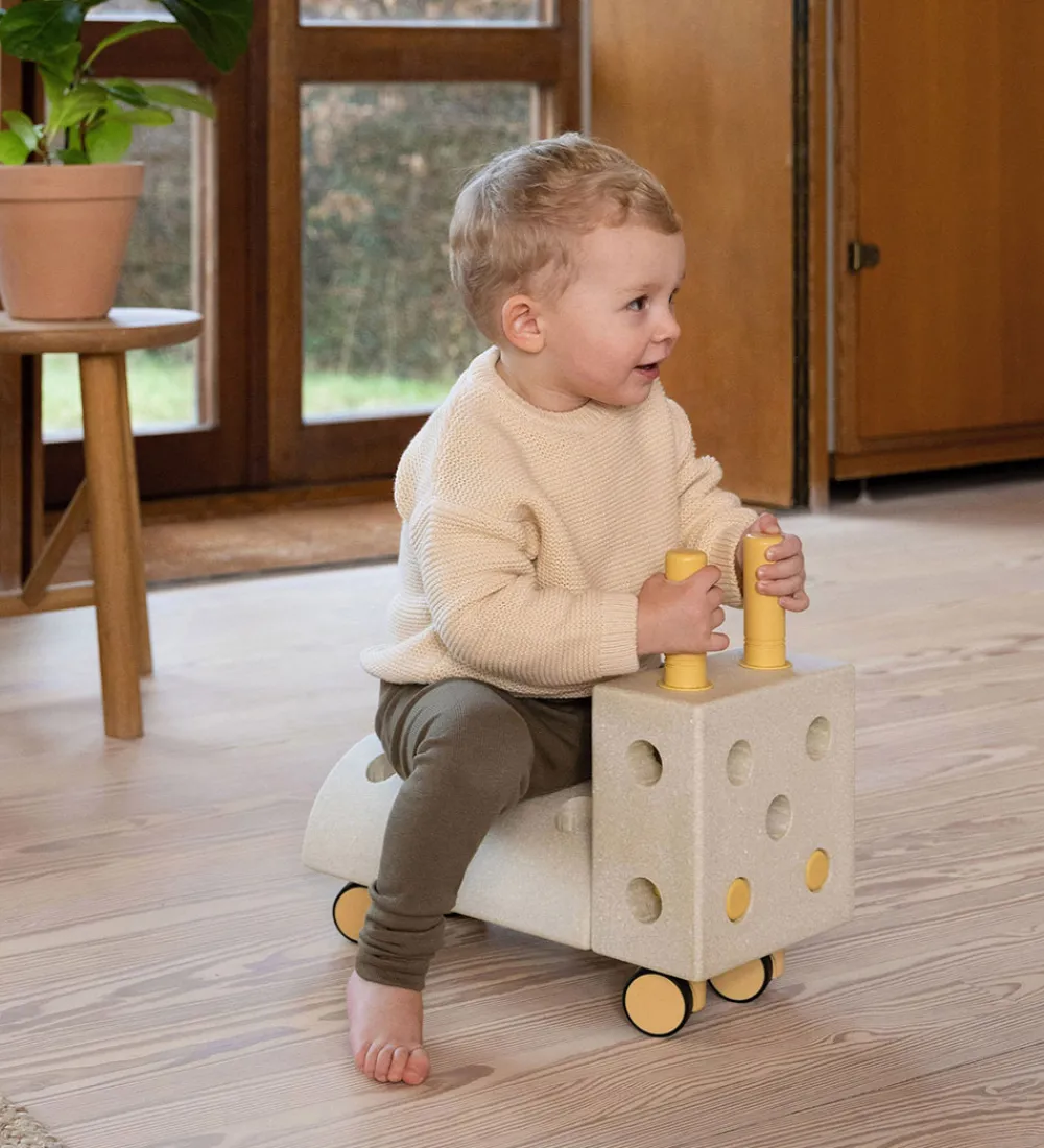 Tumledyr|Motorisk Legetøj-MODU Gåvogn - Tiny Ride - 10 Dele - 40x20x36 cm - Sand Grey/Hone