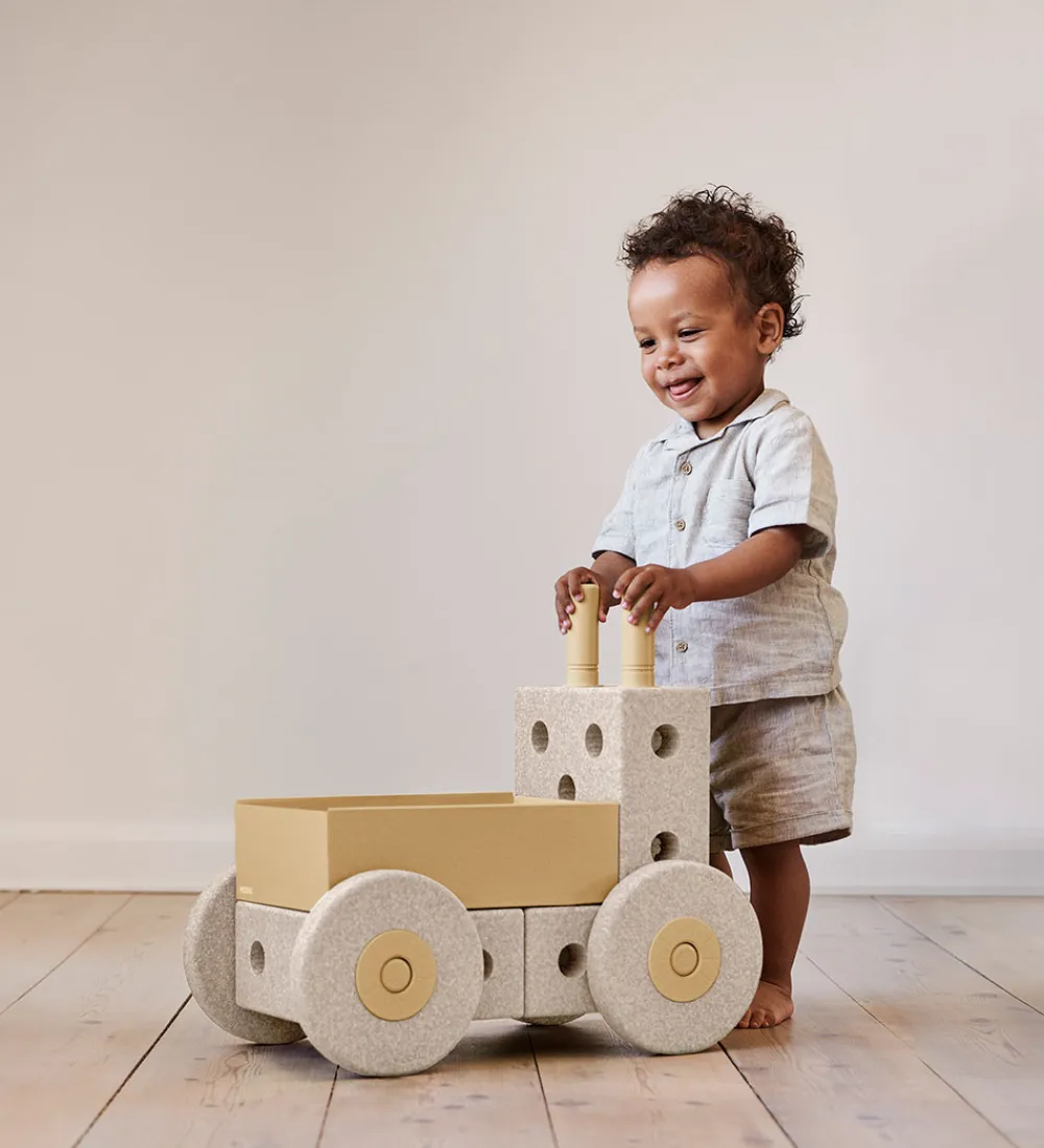 MODU Tumledyr|Motorisk Legetøj*Gåvogn 3-i-1 - 48x27x44 cm - Sand Grey/Honey Yellow