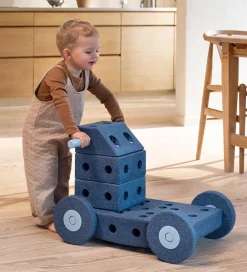 Motorisk Legetøj|Tumlemøbler-MODU 4x Foam Wheels - 4-pak - Deep Blue/Sky Blue