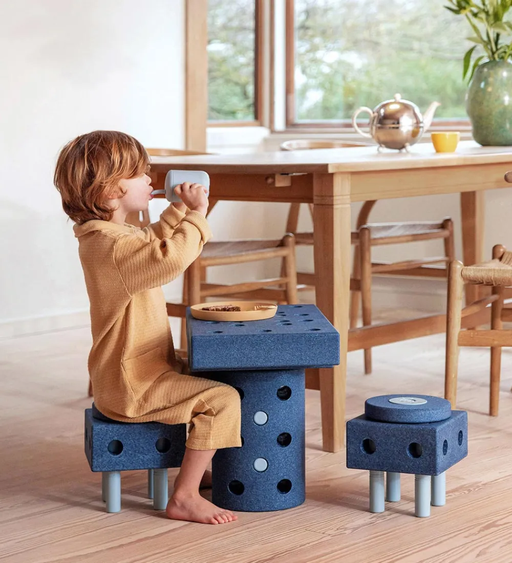 Motorisk Legetøj|Tumlemøbler-MODU 4x Foam Wheels - 4-pak - Deep Blue/Sky Blue