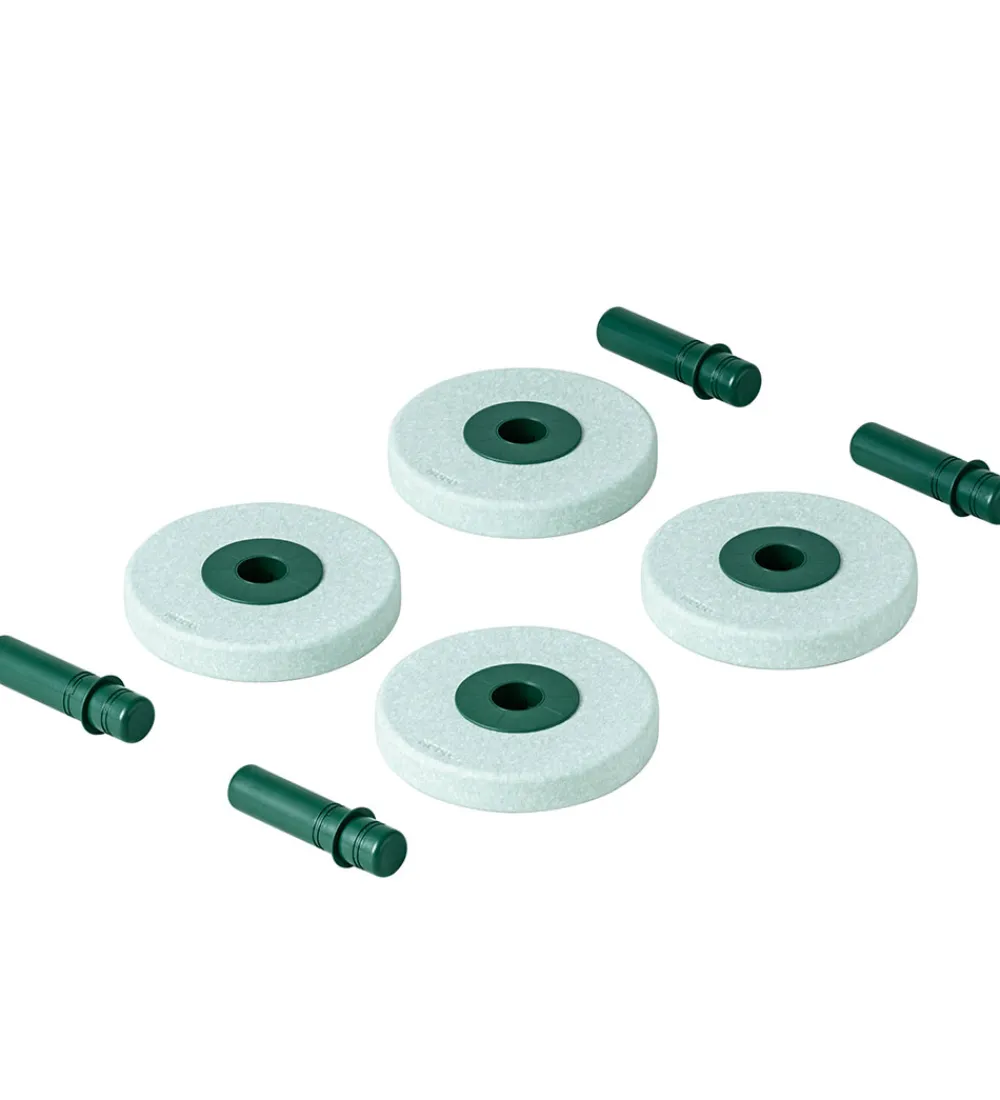 Motorisk Legetøj|Tumlemøbler-MODU 4x Foam Wheels - 4-pak - Ocean Mint/Forrest Green