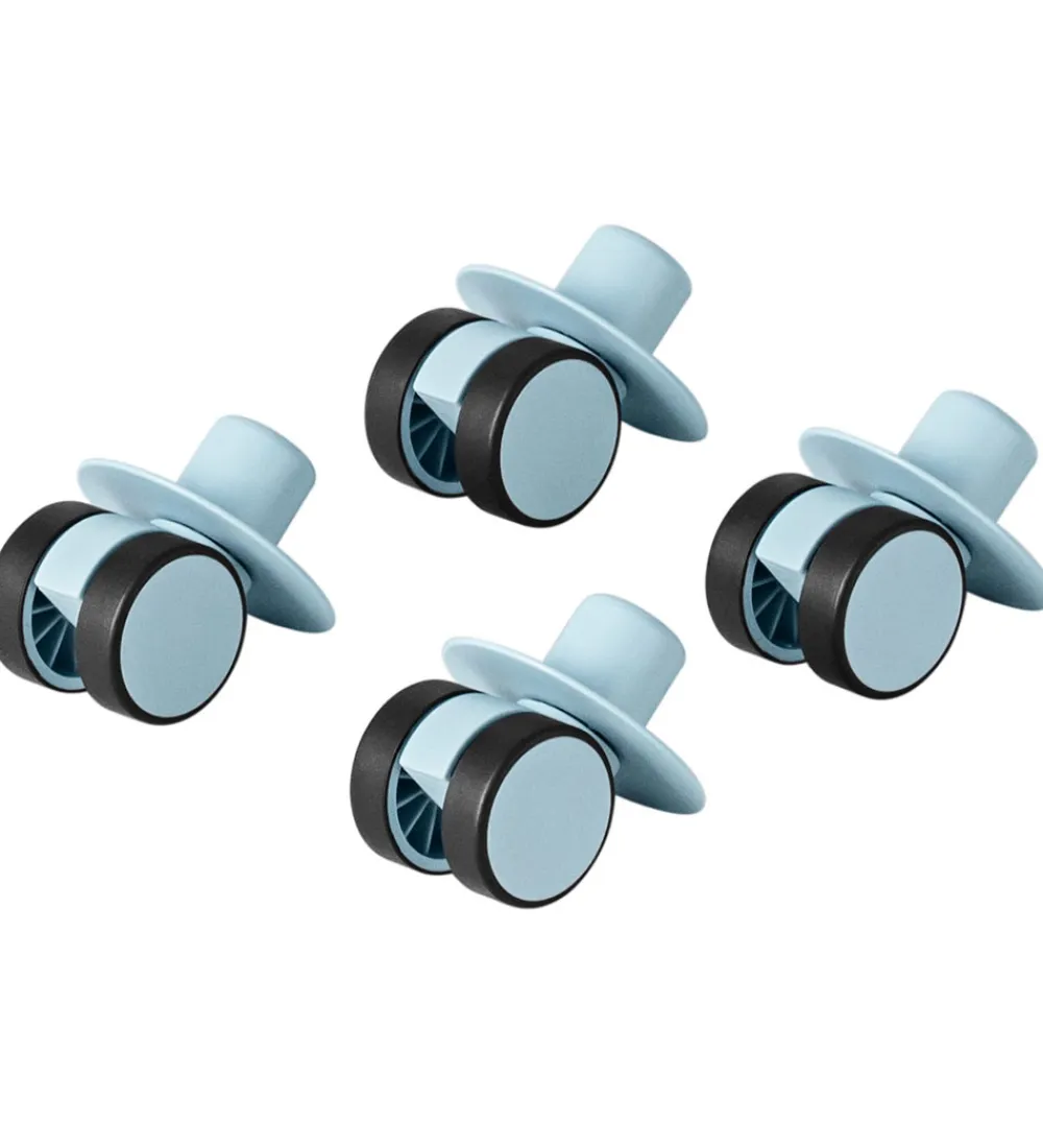Motorisk Legetøj|Tumlemøbler-MODU 4x Swirly Wheels - 4-pak - Sky Blue