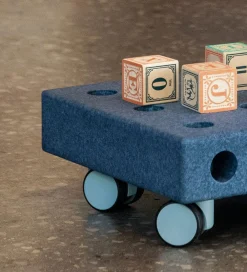 Motorisk Legetøj|Tumlemøbler-MODU 4x Swirly Wheels - 4-pak - Sky Blue