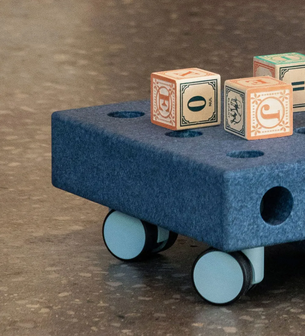 Motorisk Legetøj|Tumlemøbler-MODU 4x Swirly Wheels - 4-pak - Sky Blue