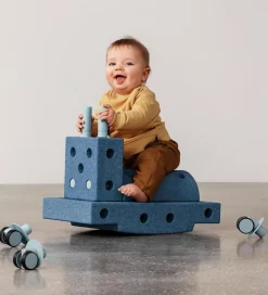 Motorisk Legetøj|Tumlemøbler-MODU 4x Swirly Wheels - 4-pak - Sky Blue