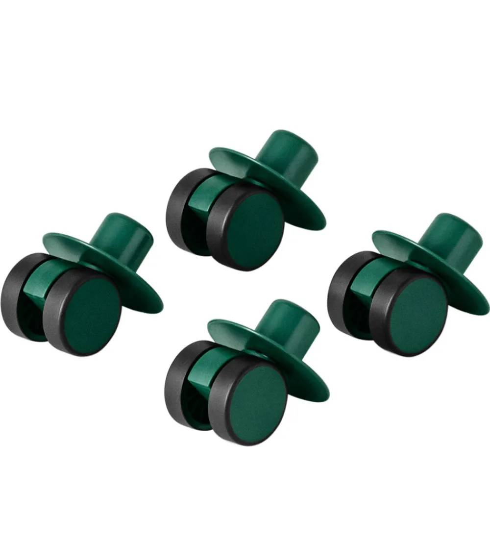 MODU Motorisk Legetøj|Tumlemøbler*4x Swirly Wheels - 4-pak - Forest Green