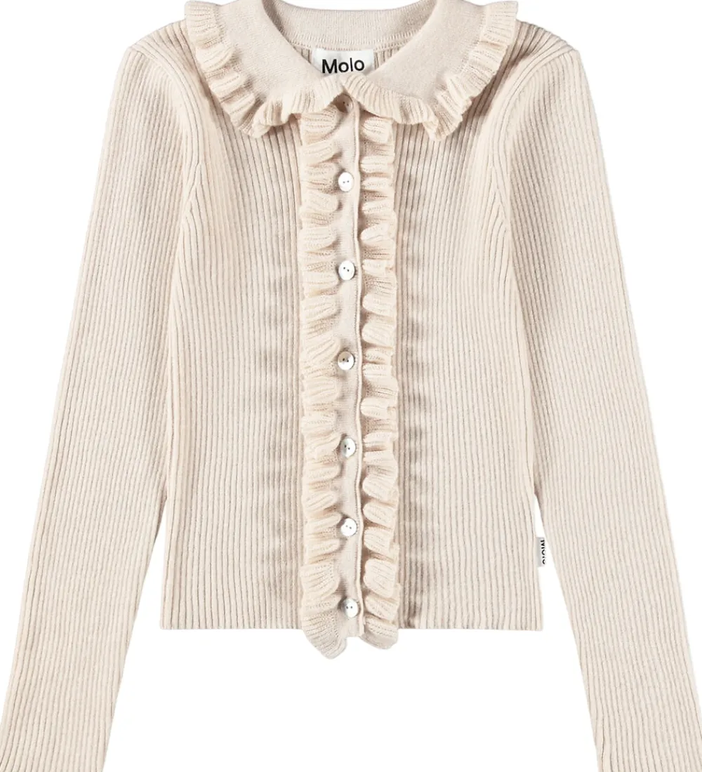 Molo Striktrøjer*Cardigan - Strik - Uld/Bomuld - Gamora - Buttercream