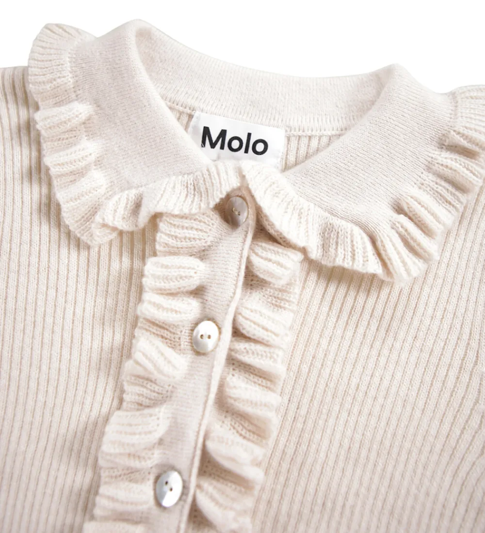 Molo Striktrøjer*Cardigan - Strik - Uld/Bomuld - Gamora - Buttercream