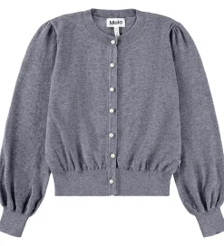 Molo Striktrøjer*Cardigan - Strik - Uld/Bomuld - Guinevere - Grey Melange
