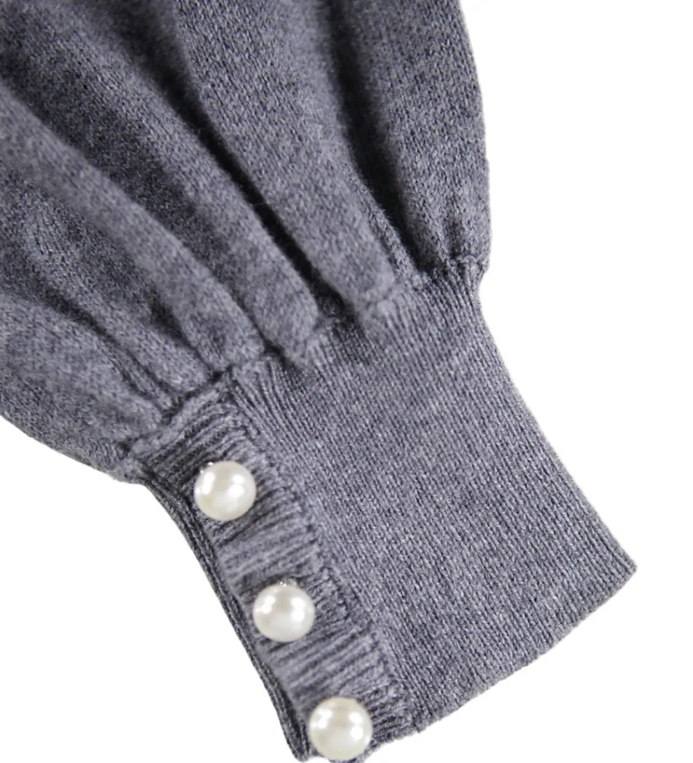 Molo Striktrøjer*Cardigan - Strik - Uld/Bomuld - Guinevere - Grey Melange
