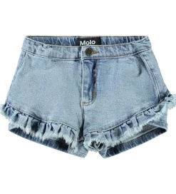 Shorts Og Knickers-Molo Shorts - Denim - Agnetha - Distressed Washed