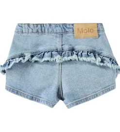 Shorts Og Knickers-Molo Shorts - Denim - Agnetha - Distressed Washed